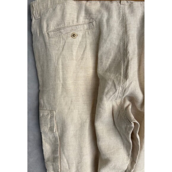 Tommy Bahama Men's Casual Lounge Pants Size Medium Waist 40 100% Linen Tan - Picture 6 of 9